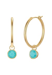YOKOAMii - Damen Ohrringe aus Messing in Gelbgold mit Glaskristall - gelbgold