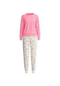 CALIDA - Damen Bündchen-Pyjama Cotton Special - dusty grey