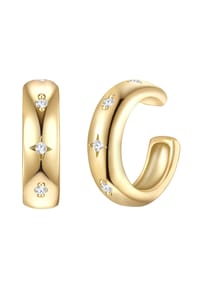 GLANZSTÜCKE MÜNCHEN - Damen Ohrringe aus 925/- Sterling Silber in Gelbgold mit Zirkonia - gelbgold
