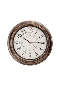 COFI - Platinet PZSL Wanduhr Spell 39 cm geräuschlos im Vintage Design - Braun 39 × 39 × 4 cm