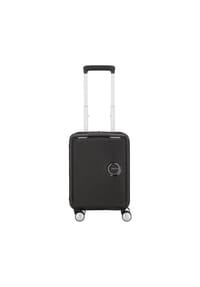 AMERICAN TOURISTER SOUNDBOX MINI - 4-Doppelrollen-Trolley, Hartschale, Sticker, für Kinder - 1027 BASS BLACK