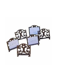 LOBERON - Kartenhalter 6er Set Plesnois antikbraun - 