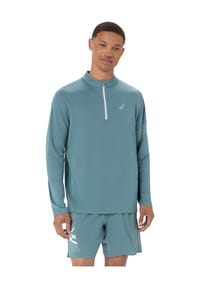 asics - Funktionsshirt, Troyer, für Herren - FOGGY TEAL