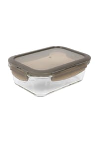 isi® - Voratsdose "Lock&Lock", Glas, 630 ml - transparent/grau