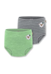 normani® - 2er Pack Baby Merino Windelhose Tokoroa - Anthrazit/Grau