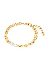 YOKOAMii - Damen Armband aus Metall-Legierung in Gelbgold mit Muschelkernperle - gelbgold
