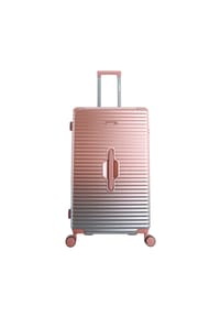 Saxoline® - Koffer Elite Trunk mit Trolleysystem aus Halbaluminium - Pink