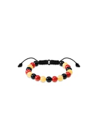 Thomas Sabo - Thomas Sabo Armband Deutschland 925 Sterlingsilber, geschwärzt, Nylon - gelb, rot, schwarz, silberfarben