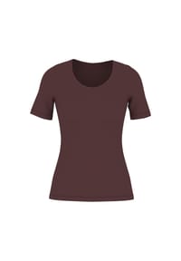 mey - T-Shirt Wool&Silk, U-Ausschnitt, für Damen - 1809 HOT MAROON