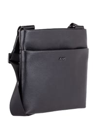 JOOP! - Cardona Umhängetasche, Leder, uni, gepolstertes Fach für Tablet/iPad, für Damen - 900 SCHWARZ