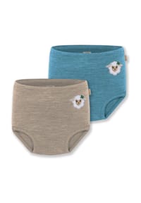 normani® - 2er Pack Baby Merino Windelhose Tokoroa - Anthrazit/Grau