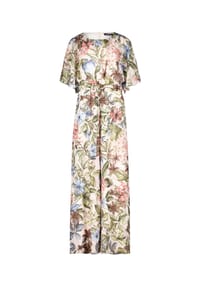 Vera Mont - Jumpsuit mit Bindegürtel - Green/Cream