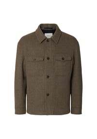 SELECTED - Übergangsjacke, Klappkragen, für Herren - 202070003  CHOCOLA