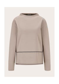MADELEINE - Sportives Sweatshirt mit Stehkragen - cappuccino / marine