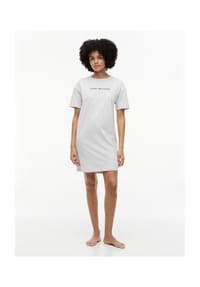 TOMMY HILFIGER - Sleepshirt Ess. Lounge Td09, Baumwolle, für Damen - PKJ WARM ICE GREY