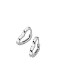 SMART JEWEL® - Creolen in Herzform, Silber 925 - gold
