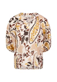 CARTOON - Shirtbluse, V-Ausschnitt, für Damen - 2870 YELLOW/BROWN