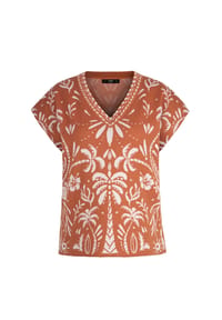 IVKO - Pullover mit Urban-Botanik-Muster - NOUGAT