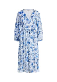 Vera Mont - Sommerkleid im Boho Style - Blau/Weiß