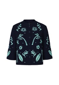 IVKO - Jacke mit Urban-Botanik-Muster - MARINE