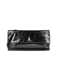 PATRIZIA PEPE - Umhängetasche Leder 32 cm - crinkle black