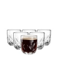 LEONARDO Kaffeegläser (2) Gocce 220 ml 6er Set transparent - GOCCE - transparent