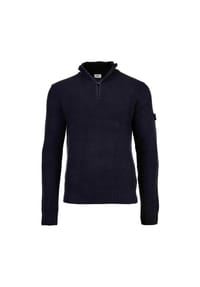 JOOP! JEANS - Herren Strickpullover - Henrios, Grobstrick, Baumwolle, Half-Zipkragen, Bündchen, einfarbig - Dunkelblau