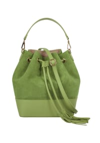 Samantha Look - Umhängetasche Echt Leder, Made In Italy - beige