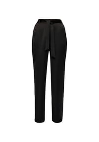 s.Oliver BLACK LABEL - Stoffhose, Bindegürtel, für Damen - 9999  GREY/BLACK
