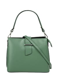Cluty - Handtasche Echt Leder, Made In Italy - beige