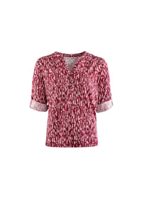 STOOKER® - MARIE  PRINT Damen Shirt 3/4-Arm - blue abstract aop