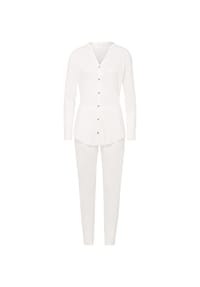 HANRO - Langarm Pyjama Pure Essence - blue glow