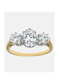 Diamant L'eternel - Ring, mit Zirkonia, 375 Gelbgold - gold
