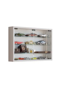 VCM. - Glasvitrine hängend | Vitrine Glas mit ESG-Sicherheitsglas | Maße ca H. 40 x B. 60 x T. 10 cm | Hängevitrine Glas | Modern und platzsparend | Glas Vitrinenschrank - Mandosa M - 