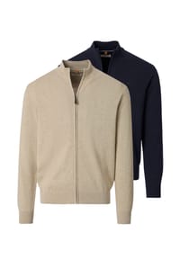 redmond - Strickjacke 2er Pack Basic - Schwarz