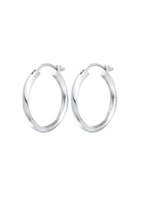 elli. PREMIUM - Ohrringe Creolen Twisted Gedreht Trend 925 Silber - Gold
