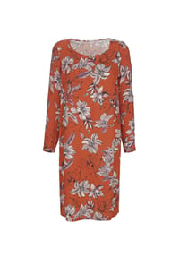Alba Moda - Kleid mit Krempelärmel - rost