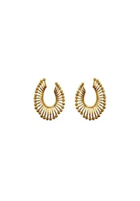 LES REINES - Ellisse Earrings - Statement-Ohrringe, 24K vergoldet - Gold