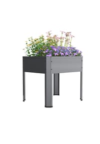 VCM. - Metall Hochbeet rechteckig | stehender Pflanzkasten | ideal für Kinder | Blumenkasten für Garten Terrasse Balkon | Blumentopf H. 45 x B. 50 x. T. 40 cm | Balora M - Grün