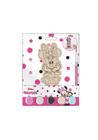 Disney - Minnie Maus Malset Holzfiguren zum Ausmalen für kreative Kinder - Mehrfarbig 18x25x1 cm