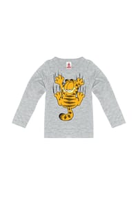 LOGOSHIRT® - Longsleeve Kids Garfield - Scratches - grey-melange
