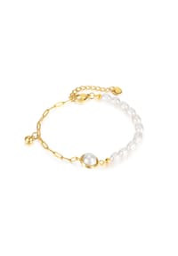 collezione alessandro® - Armband Perla mit kleiner Perle - golden