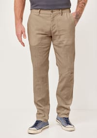 redpoint - Leichte Baumwoll-Leinen Chinos aus der 16 Shades Edition HALIFAX - beige