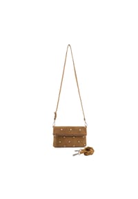 FREDsBRUDER Endless Beads - Endless Beads Clutch Tasche Leder 28 cm - taupe