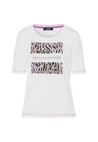TUZZI - Shirt - ecru/schwarz/rose violet