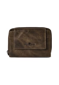 GREEN BURRY Newport - Newport Geldbörse RFID Schutz Leder 14 cm - british green