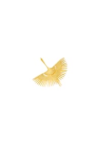 LES REINES - The Peafowl – Brosche, 24K vergoldet - Gold