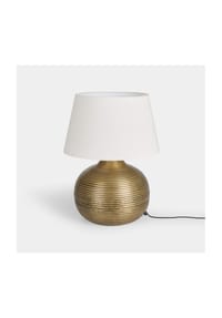 LOBERON - Tischlampe Miravona antikmessing/creme - antikmessing/creme