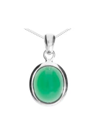 OSTSEE-SCHMUCK® - Kette mit Anhänger , Classic 12x10 mm , Silber 925/000 - silber