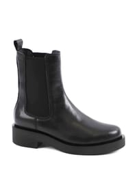 Apple of Eden - Chelsea Boots "Calvia", Blockabsatz, Leder, für Damen - 001 BLACK